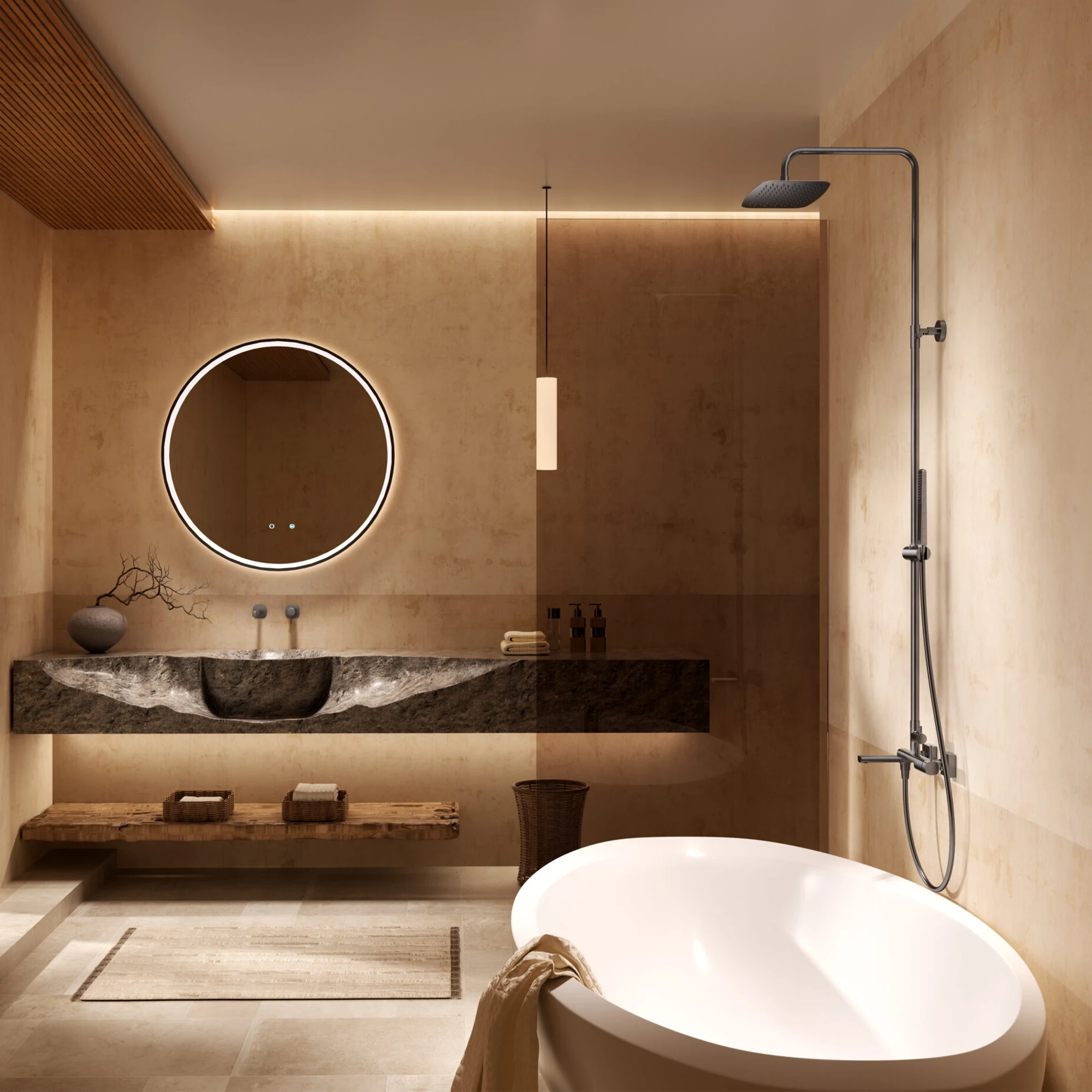 Colonne de douche avec barre de baignoire FIRENZE IMEX – Image 2